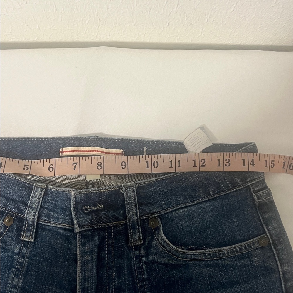 GAP Women' Size 2 Boot Cut Stretch Mid Rise Flap Pockets Dk Wash Denim Jeans Y2K - Picture 9 of 11